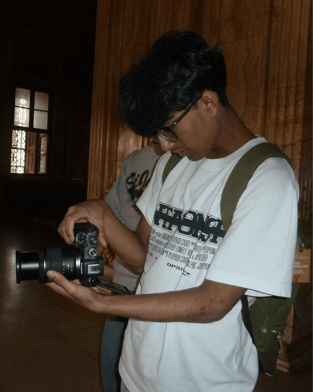 Ayush Agarwal photographing on location